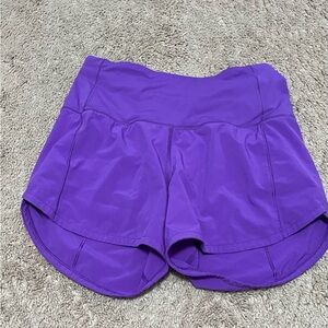 Lululemon Atomic Purple Speed Up Shorts